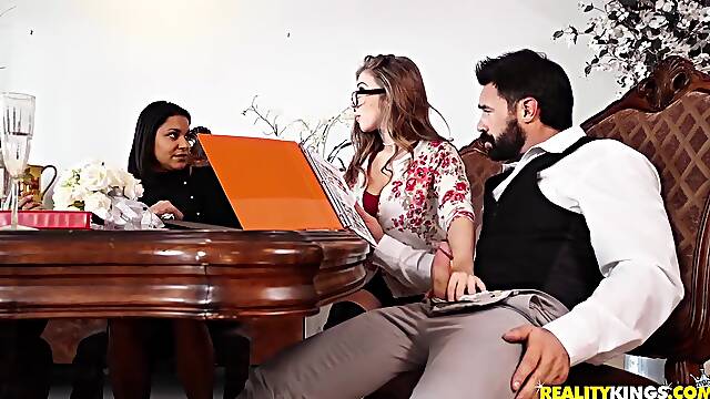 Wedding planner is hungry for cock