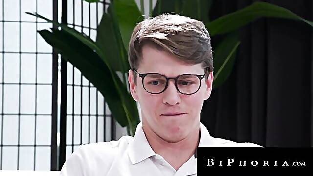 Biphoria featuring Michael DelRay and River Lynns train fuck xxx