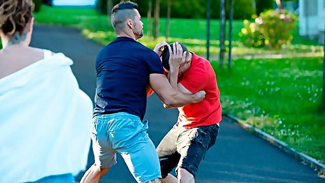 Cute curly-haired chick Emylia Argan gets impaled from behind