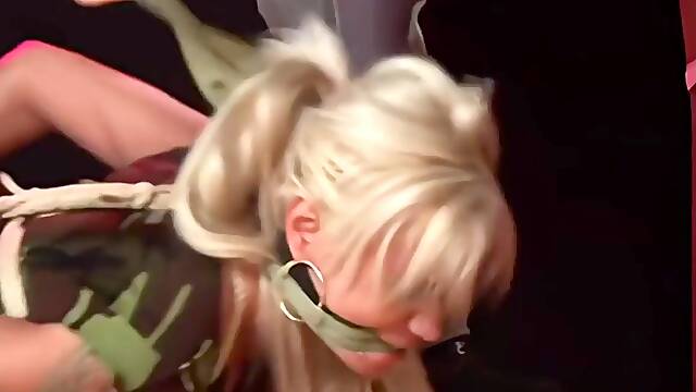 Blonde Lena Gagged in Bondage