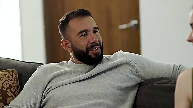 Ryan Keely and Hazel Moore Take Big Cock in Wild Threesome Cumshot