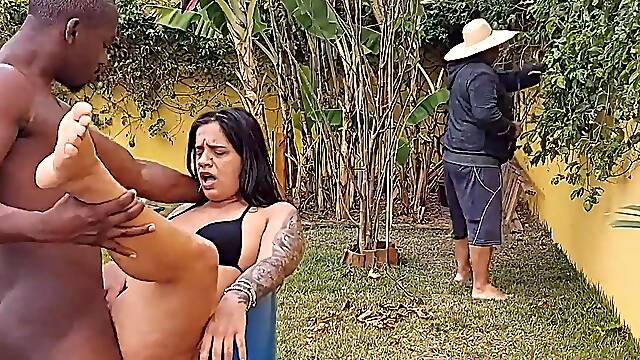 Gay Poolboy Takes Anal Cumshot