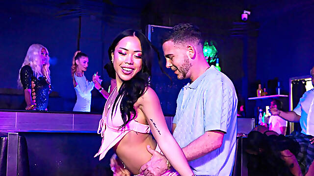 Public sex in a club with the bitch Vivienne Vo