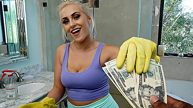 Indica Monroe lands BBC in her holes and sperm on tits