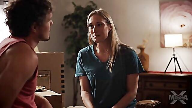 Sexy blonde MILF Ophelia Kaan enjoys passionate sex