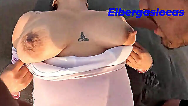Beachfront romance: Sensual MILF gets creampied by her roommate