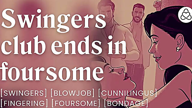 Foursome partner swap at the swinger's club