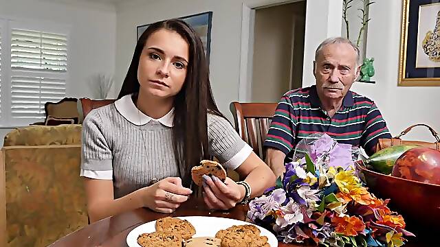 Old Men Fuck Young Brunette
