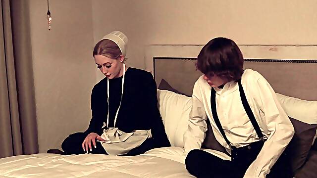 Amish slut strips naked to fuck and grants the man surreal experiences