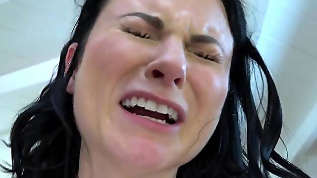 First time backdoor pounding with natural black-haired teen