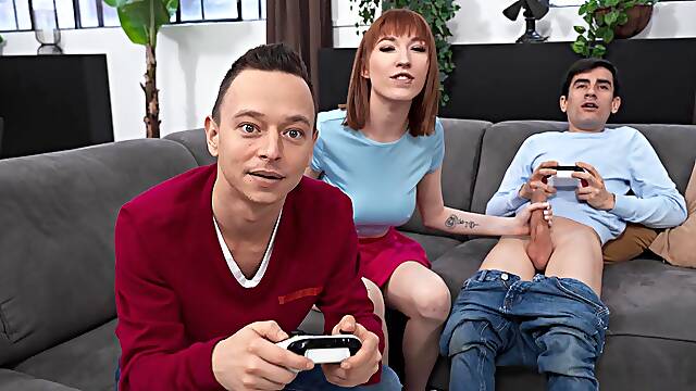 Cock In The Common College Room part 4 - Redhead Lilly Mays and Monster cock Jordi