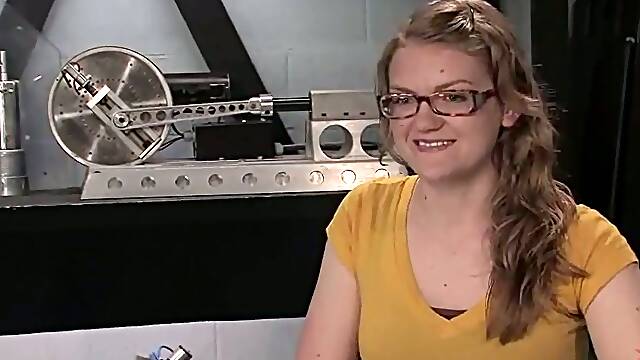 Ugly girl's only solution for satisfaction is a machine