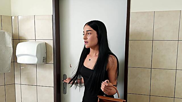 Bubble butt Ara Mix gives head and gets fucked from behind in POV