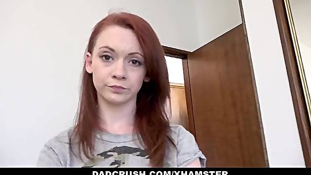 DadCrush - Small Redhead Teen Gets Plowed by Stepdad
