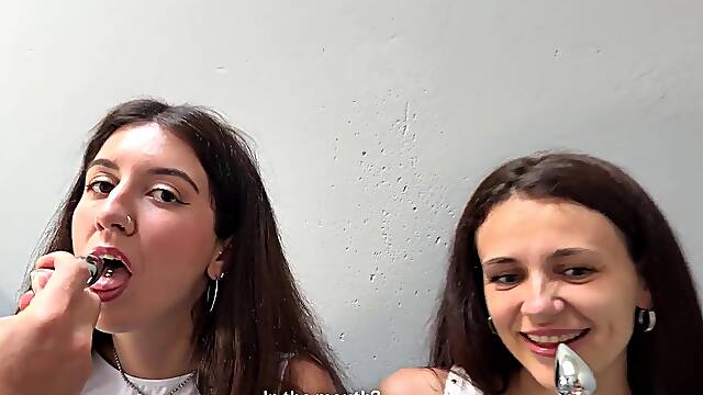 The lads couldn't resist when we took off our pants in a cafe and put plugs in our booties