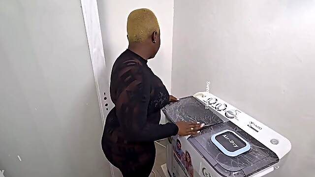 This chab drilled me right here in the laundry room.