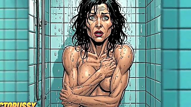 Slutty 45-year-old Mom in the Shower