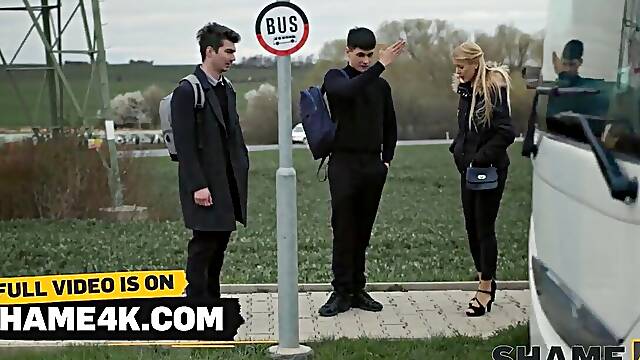 SHAME4K. Lynna Nilsson with consummate breasts shows her tricks