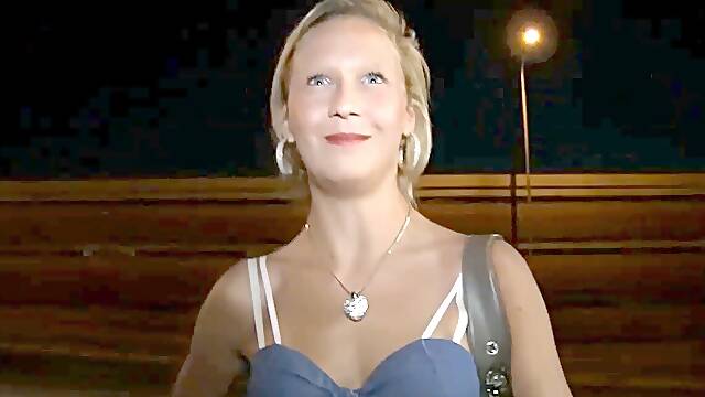 I CREAMPIED a ash-blonde Waitress in Public at the Side of the Road - Public Agent