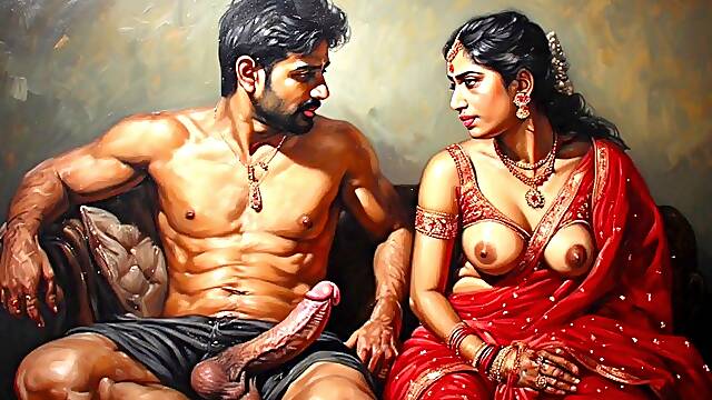 Keerthana Indian damsel first-ever time virgin girl plumbed threesome
