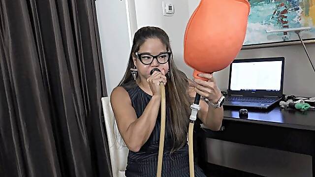 Alexis Blows Up Her First Chinese Hot Water Bottle (MP4 - 1080p)