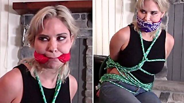 Anna- Jeans, Tied Up, Cleave Gag, Layered OTM Gag