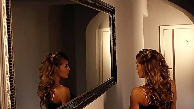 Erotic lovemaking in the evening with adorable Silvia Dellai