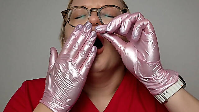 Doctor Does a Covid and Flu Swab Test to Herself; Doctress Madame Madomme