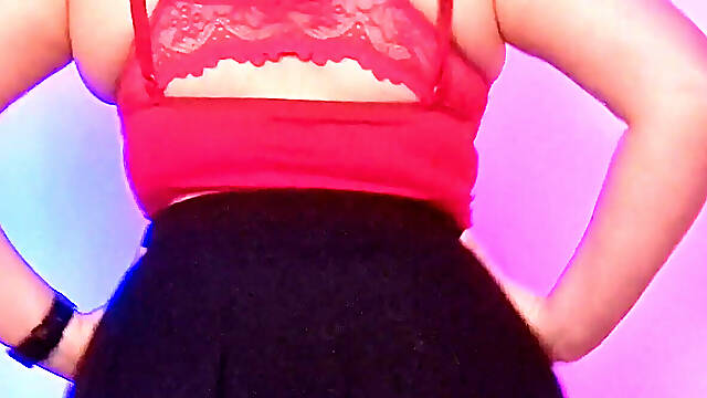 Trying on 3 Black Mini Skirts - Satin, College Girl & Lace