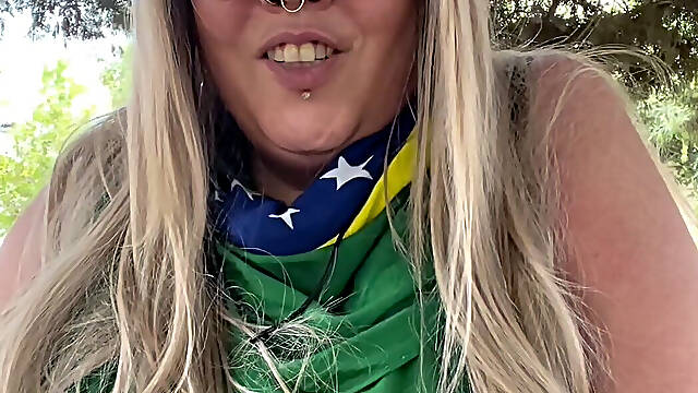 Brazilian BBW MILF Goddess Smoking Ritual in Nature