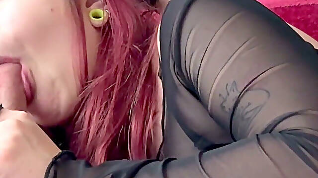Goth Is Seduced by Her Boy While Watching a Movie
